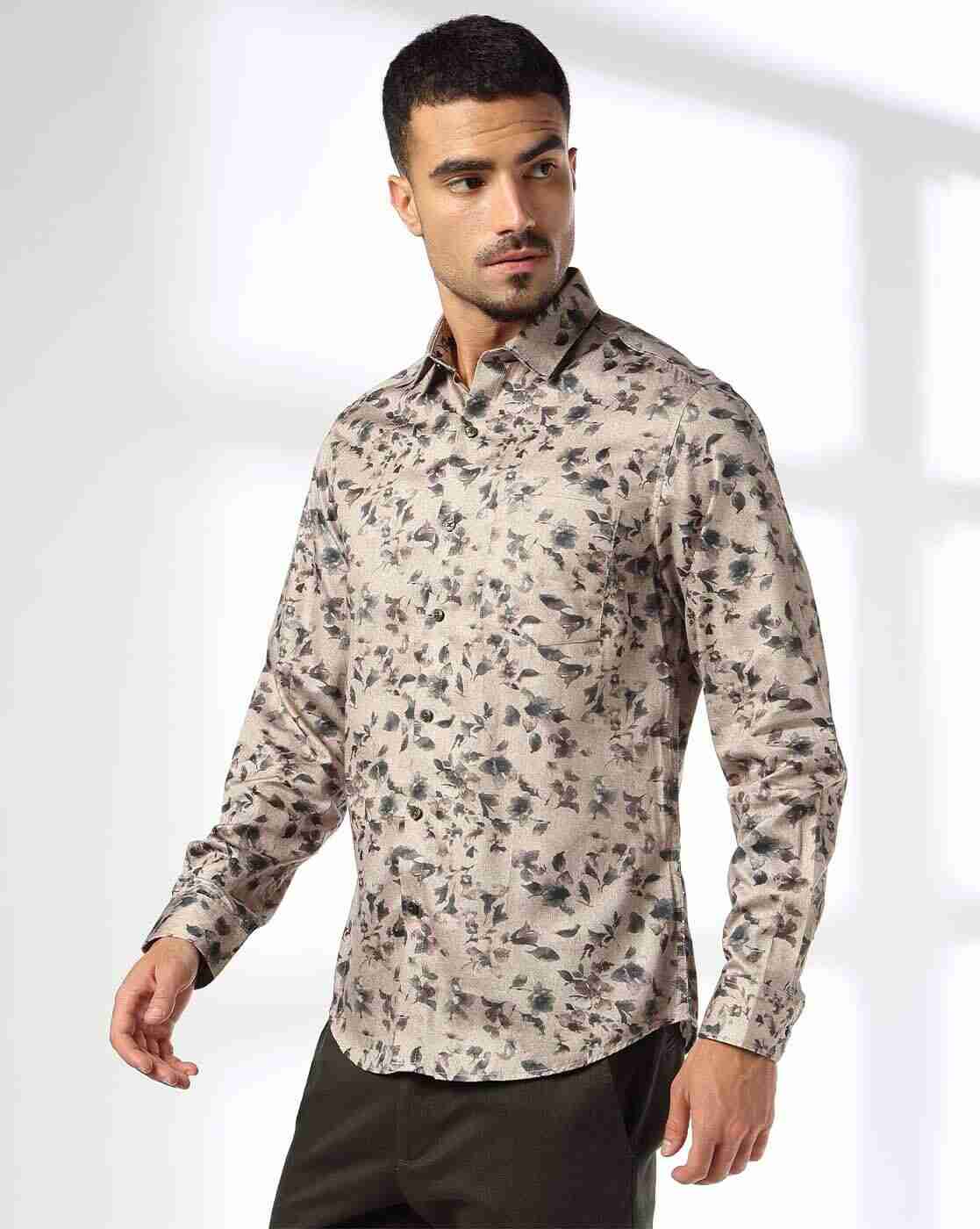 JOHN PLAYERS | Men Slim Fit Printed Shirt|3