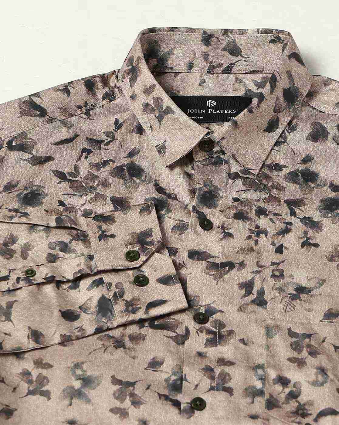JOHN PLAYERS | Men Slim Fit Printed Shirt|6