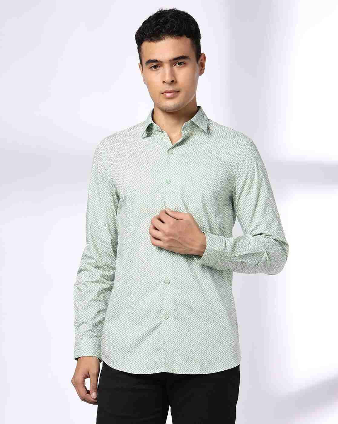 John Players | Men Printed Slim Fit Cotton Shirt|3