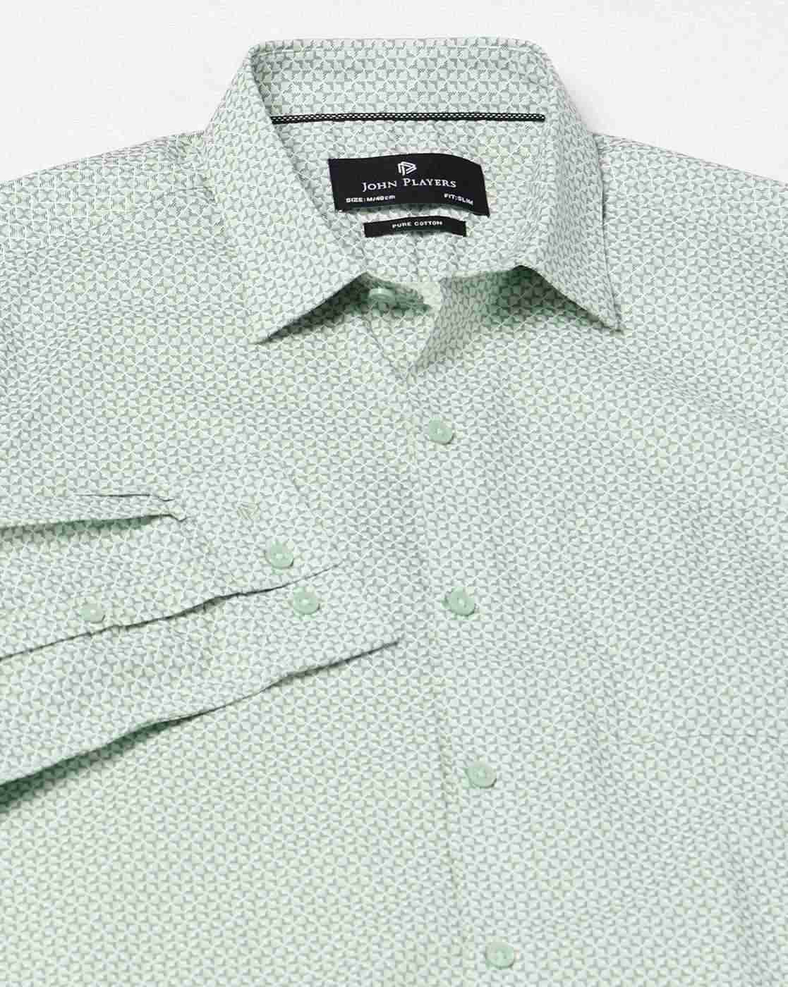 John Players | Men Printed Slim Fit Cotton Shirt|5