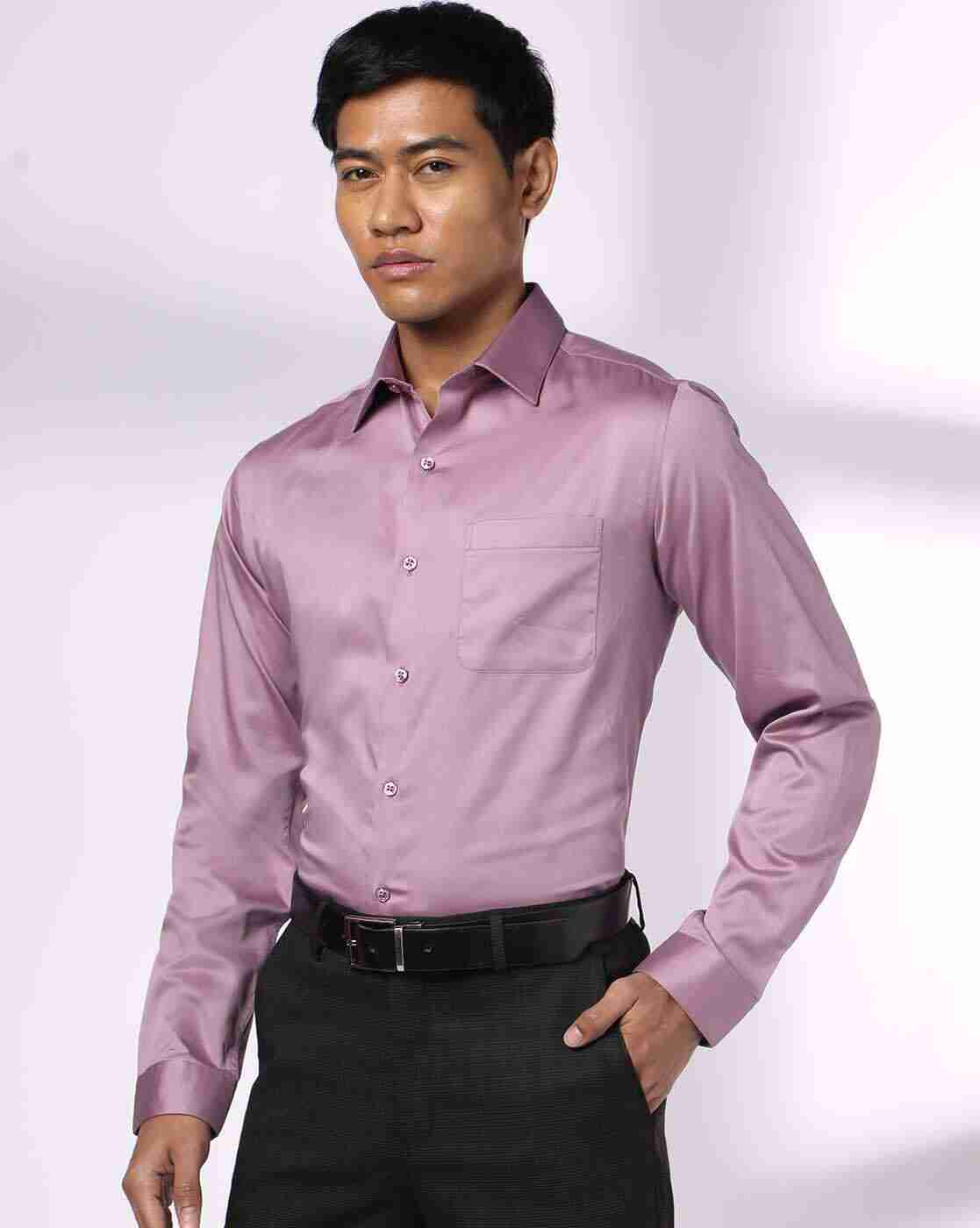 John Players | Men Slim Fit Shirt with Patch Pocket|0