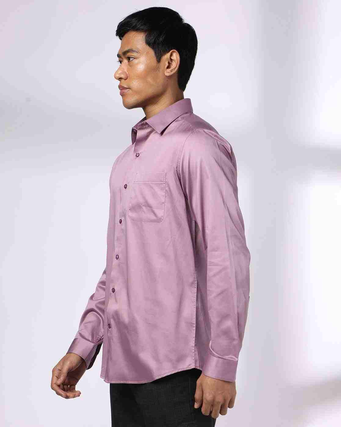 John Players | Men Slim Fit Shirt with Patch Pocket|1