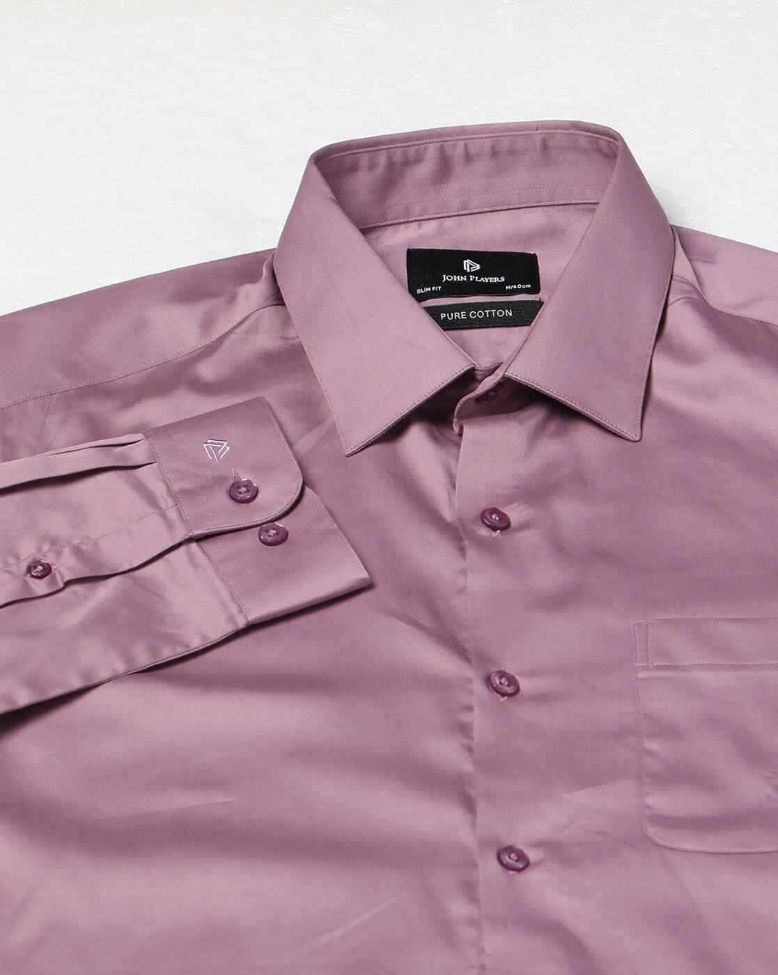 John Players | Men Slim Fit Shirt with Patch Pocket|5
