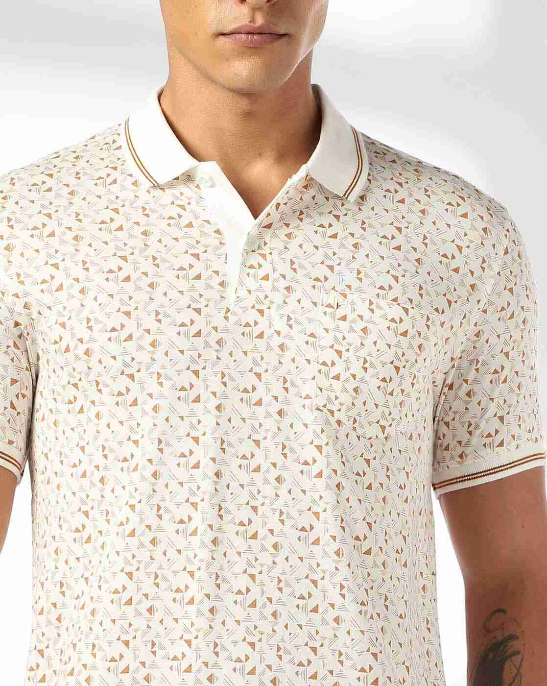 JOHN PLAYERS | Men Geometric Print Slim Fit Polo T-Shirt|3