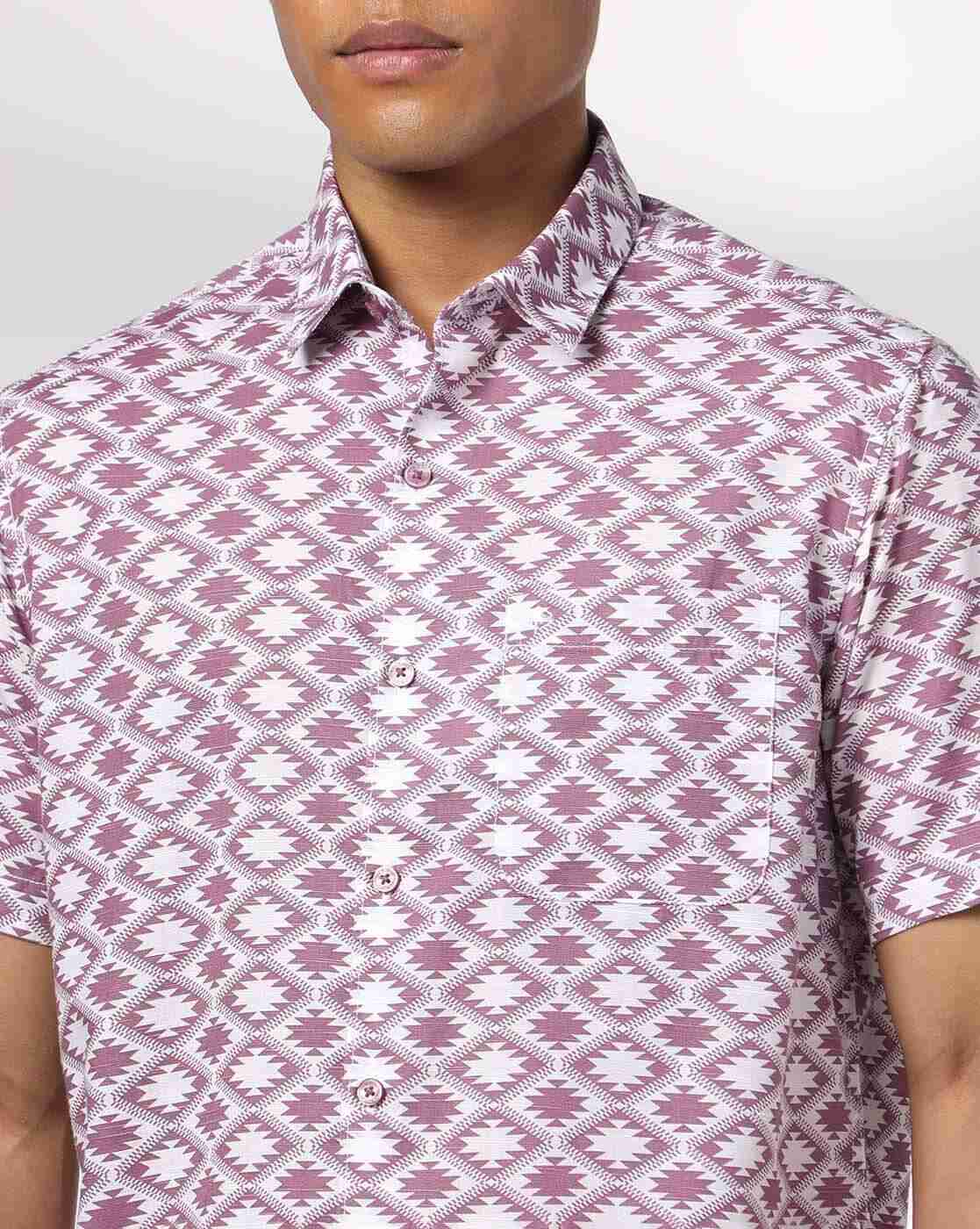 John Players | Men Geometric Print Relaxed Fit Shirt|3