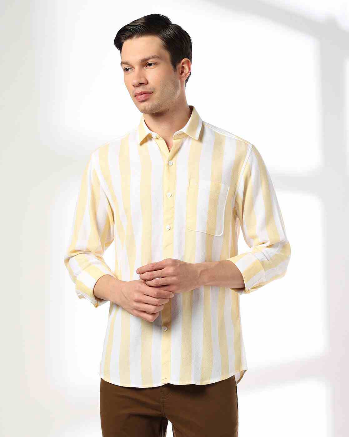 Men Striped Slim Fit Shirt