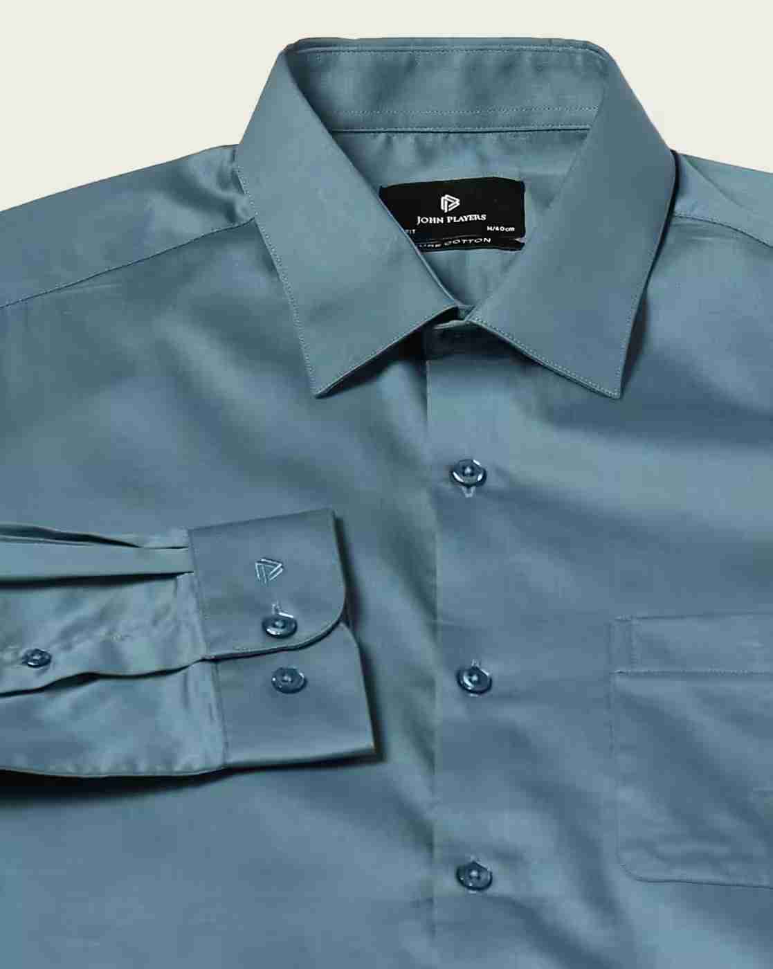 John Players | Men Slim Fit Cotton Shirt with Patch Pocket|5