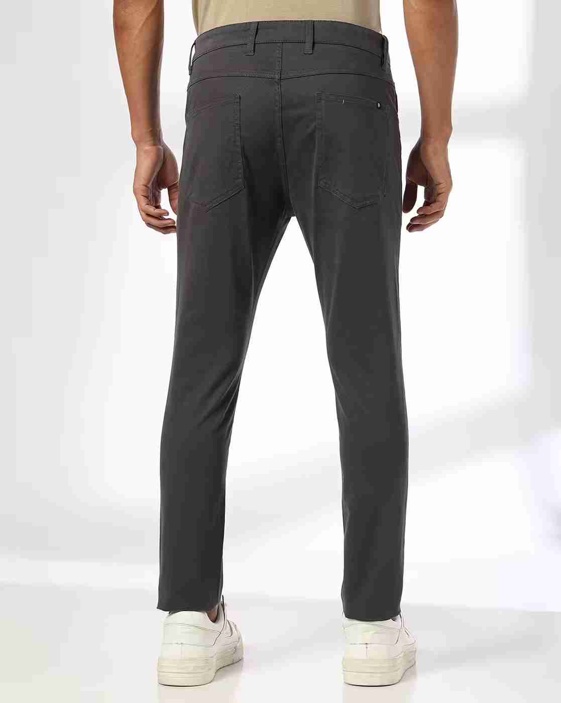 JOHN PLAYERS | Men Skinny Fit Flat-Front Chinos|2