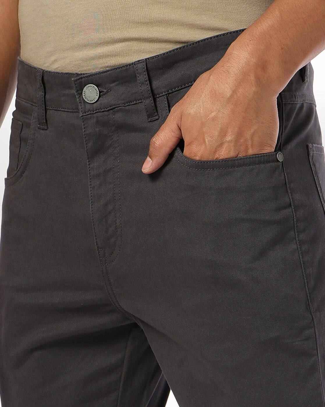 JOHN PLAYERS | Men Skinny Fit Flat-Front Chinos|3