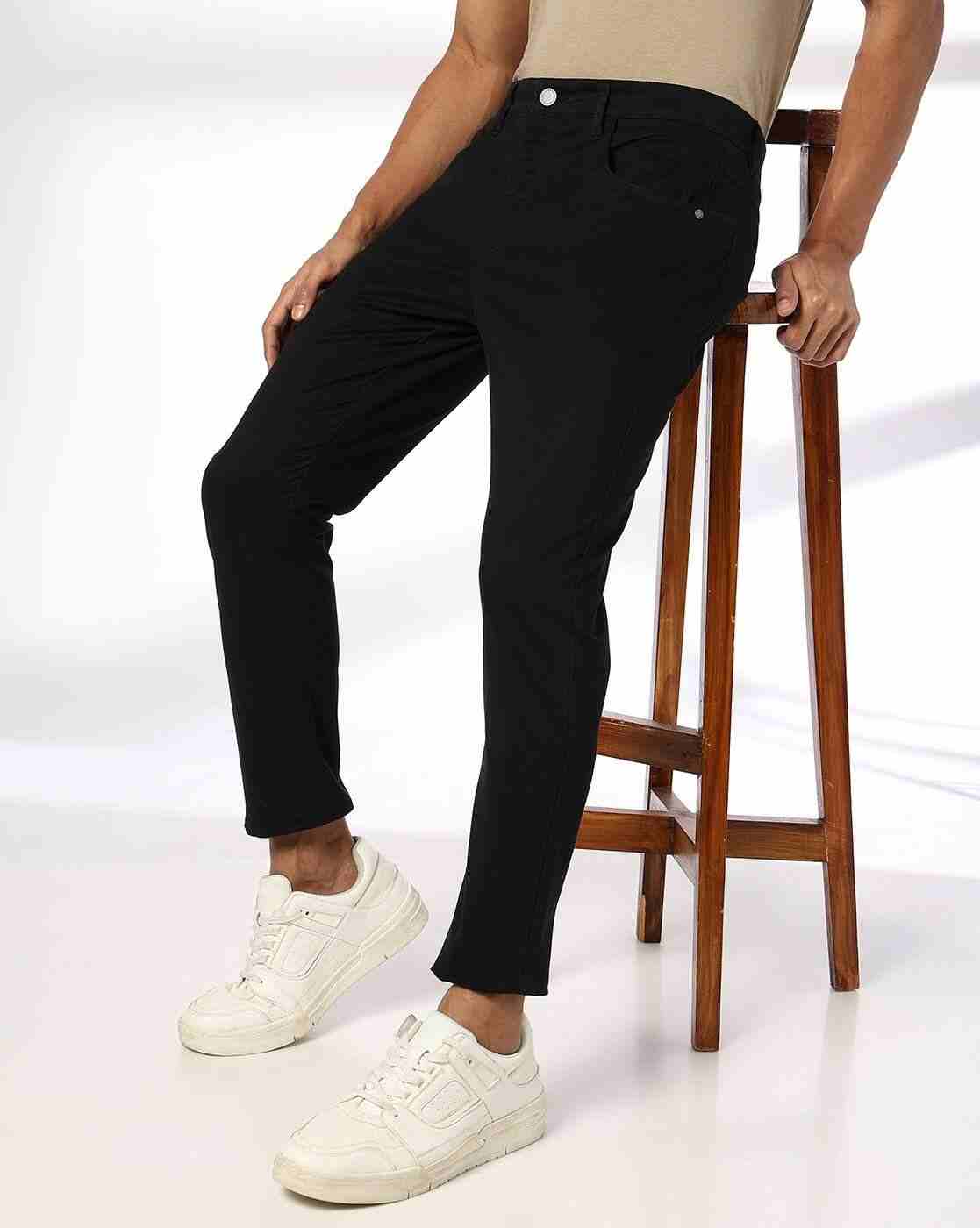 Men Skinny Fit Flat-Front Chinos