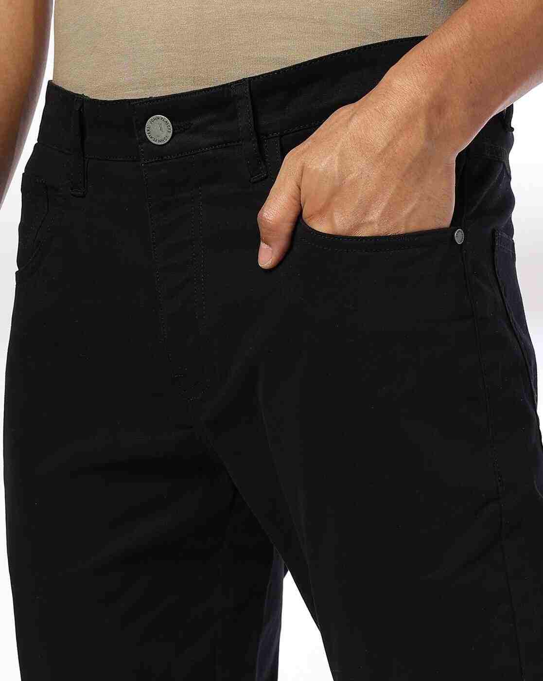 JOHN PLAYERS | Men Skinny Fit Flat-Front Chinos|4
