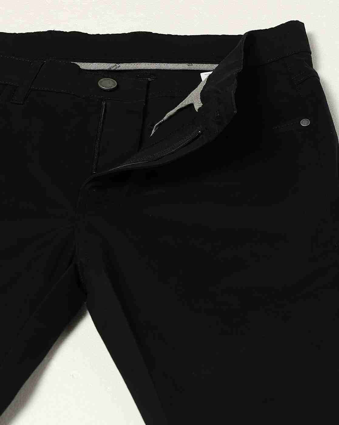 JOHN PLAYERS | Men Skinny Fit Flat-Front Chinos|5