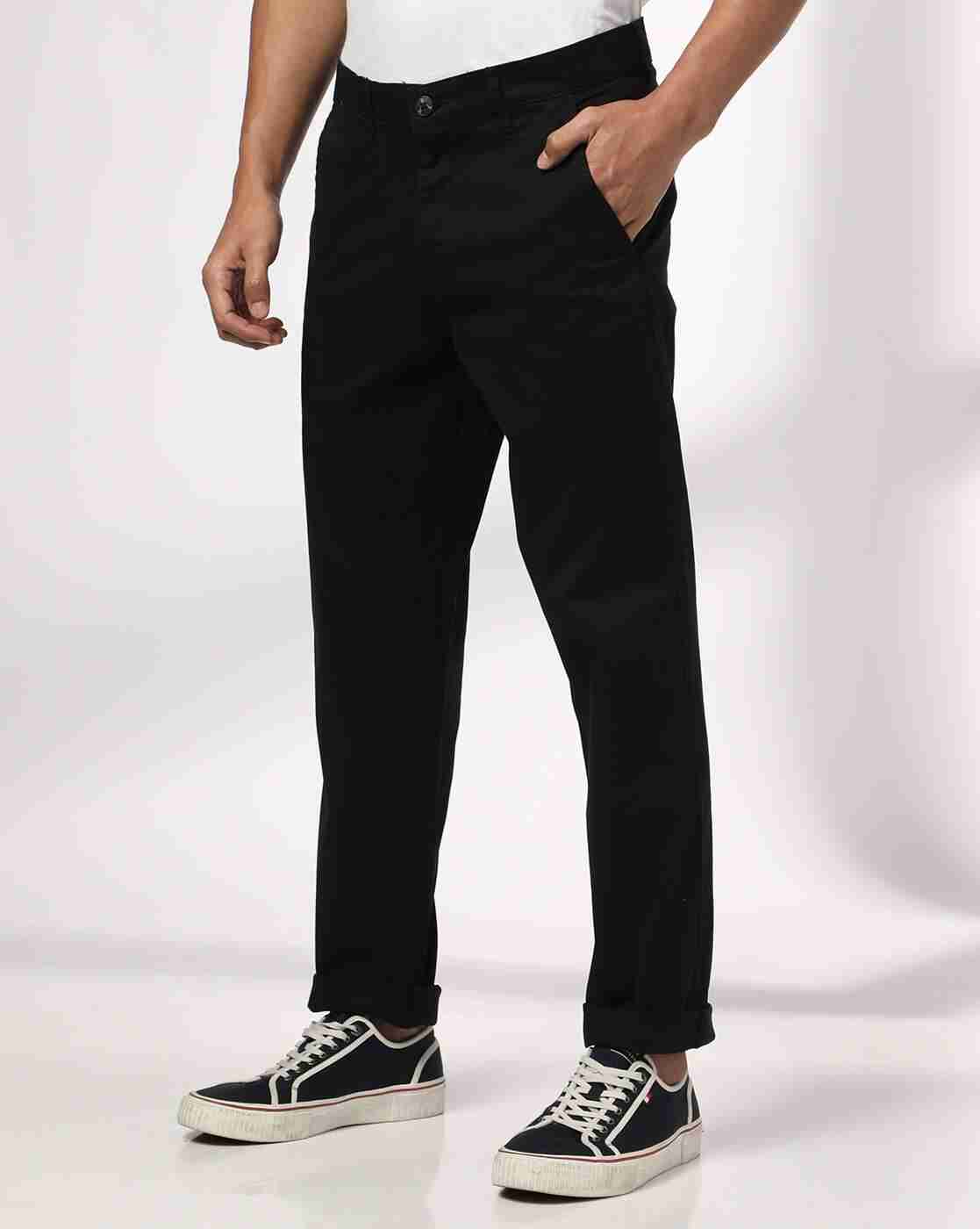Men Slim Fit Flat-Front Chinos