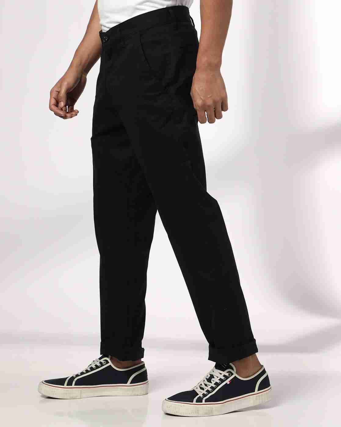 JOHN PLAYERS | Men Slim Fit Flat-Front Chinos|1