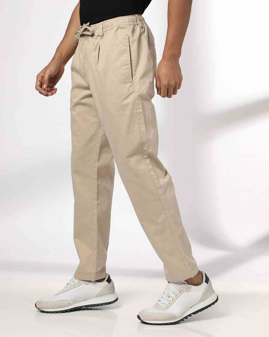 JOHN PLAYERS | Men Slim Fit Flat-Front Chinos