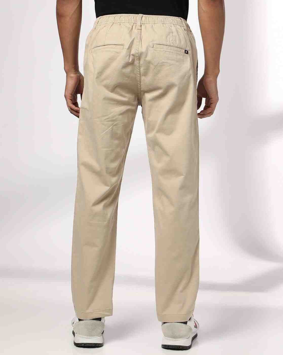 John Players | Men Slim Fit Flat-Front Chinos|2