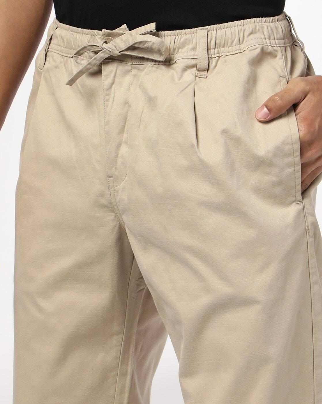 John Players | Men Slim Fit Flat-Front Chinos|3
