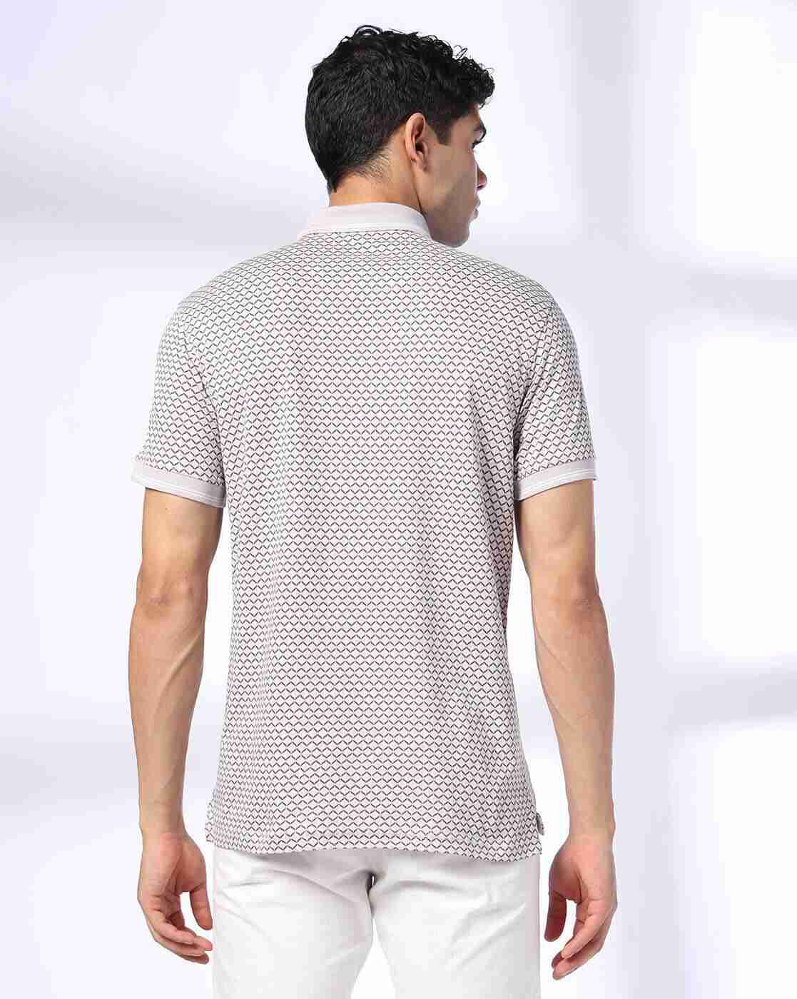 JOHN PLAYERS | Men Printed Slim Fit Polo T-Shirt|2