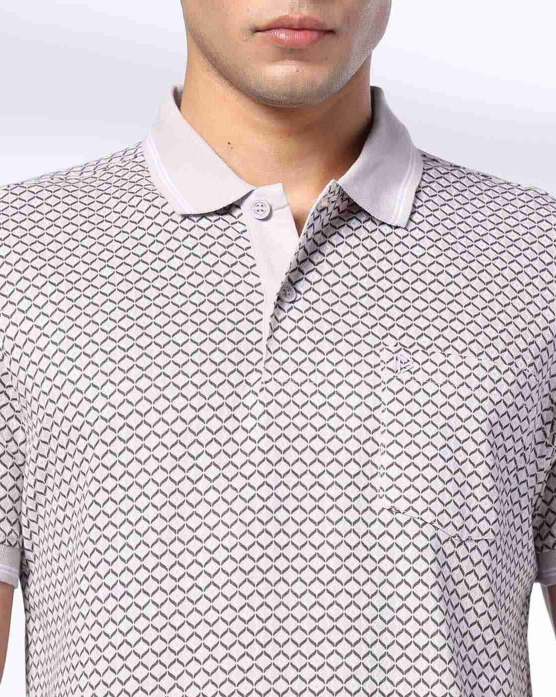 JOHN PLAYERS | Men Printed Slim Fit Polo T-Shirt|3