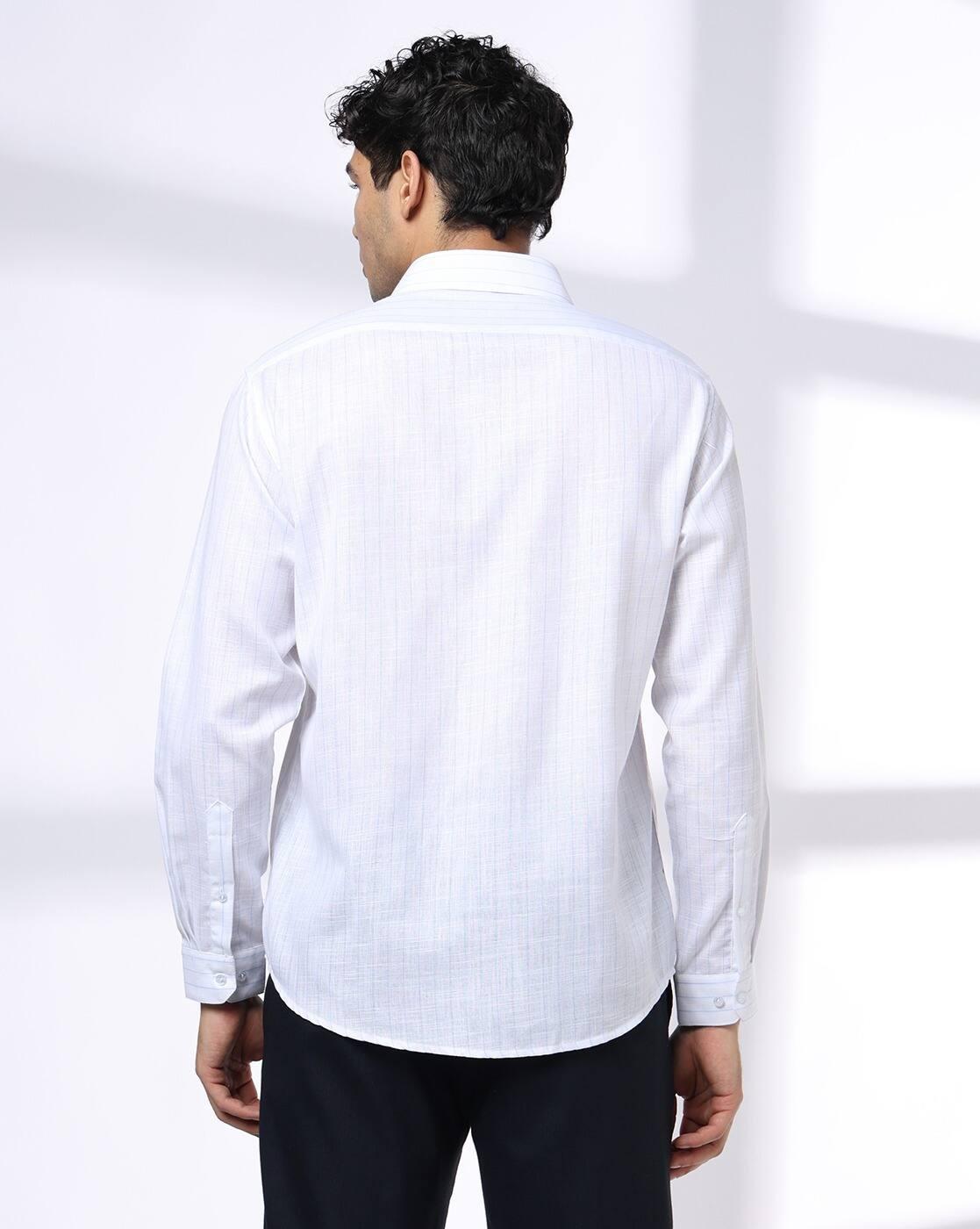 John Players | Men Striped Regular Fit Shirt|2