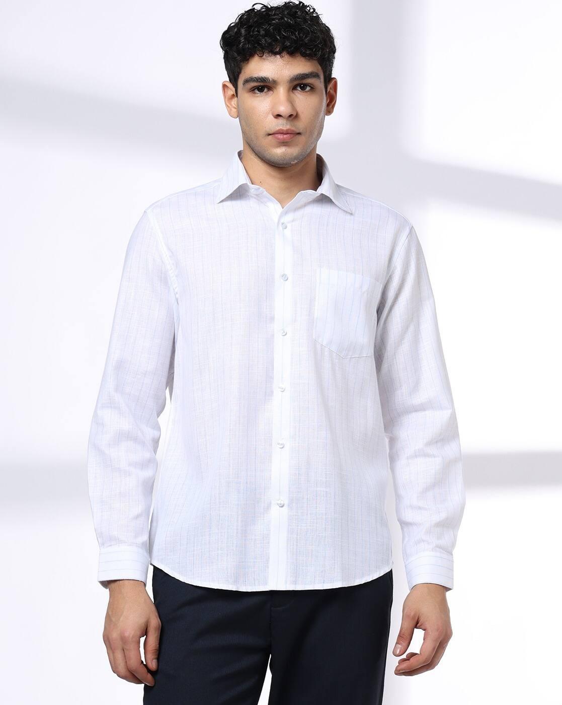 John Players | Men Striped Regular Fit Shirt|3