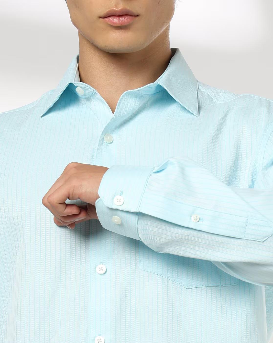 John Players | Men Striped Regular Fit Shirt|4