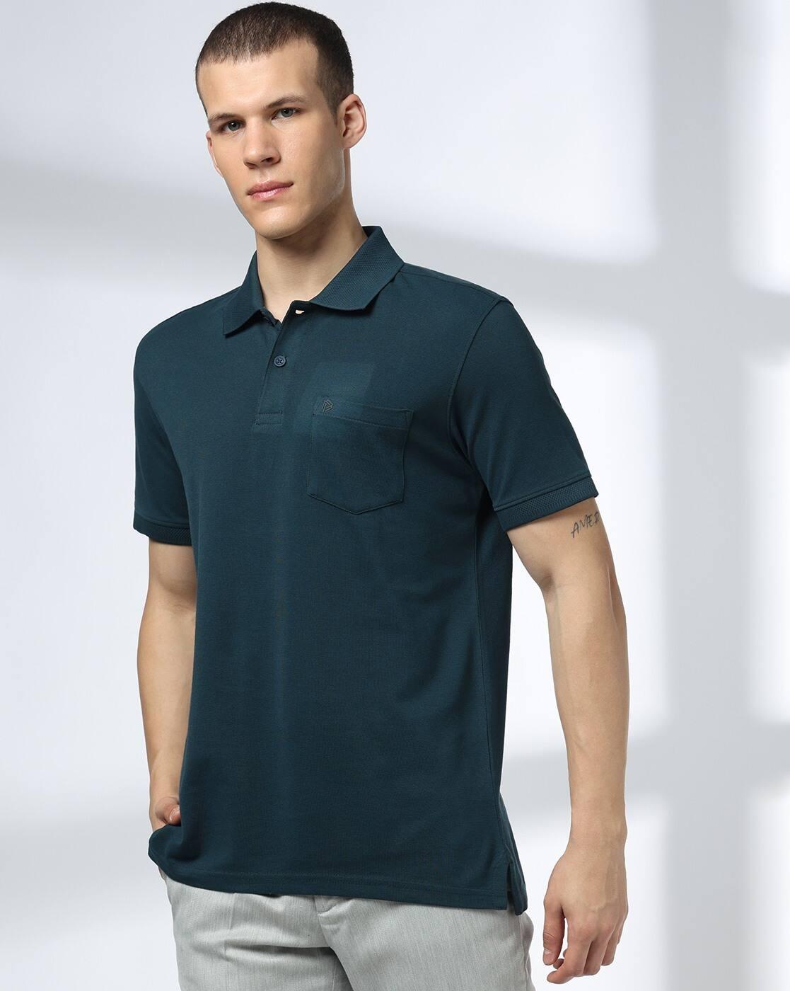 John Players | Men Slim Fit Polo T-Shirt with Patch Pocket|0