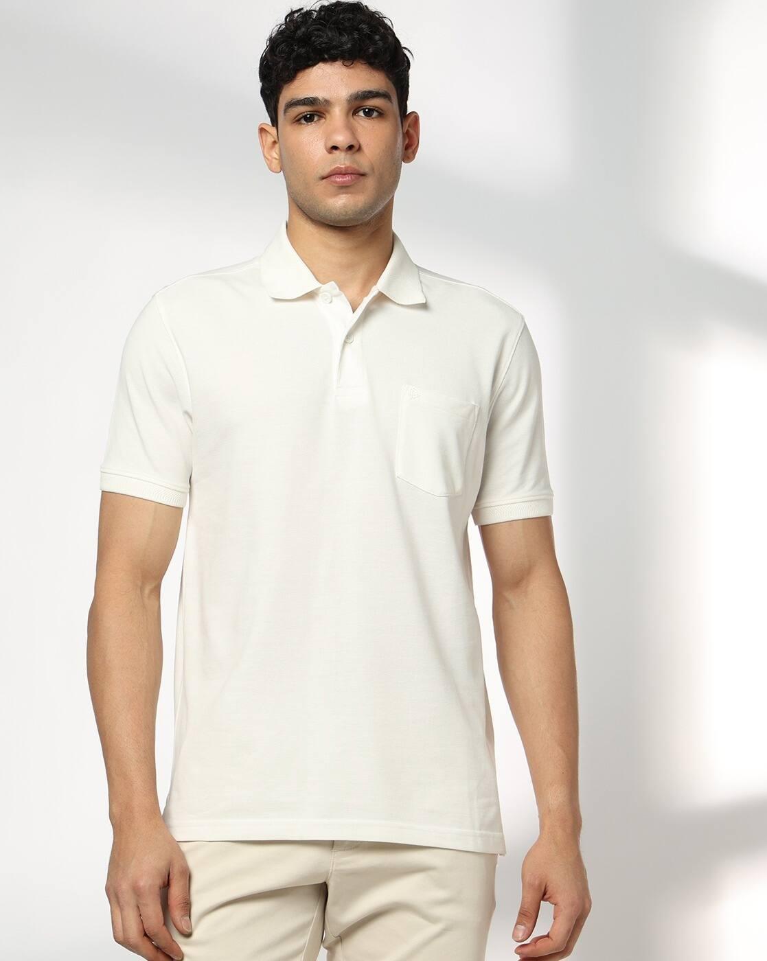 Men Slim Fit Polo T-Shirt with Patch Pocket