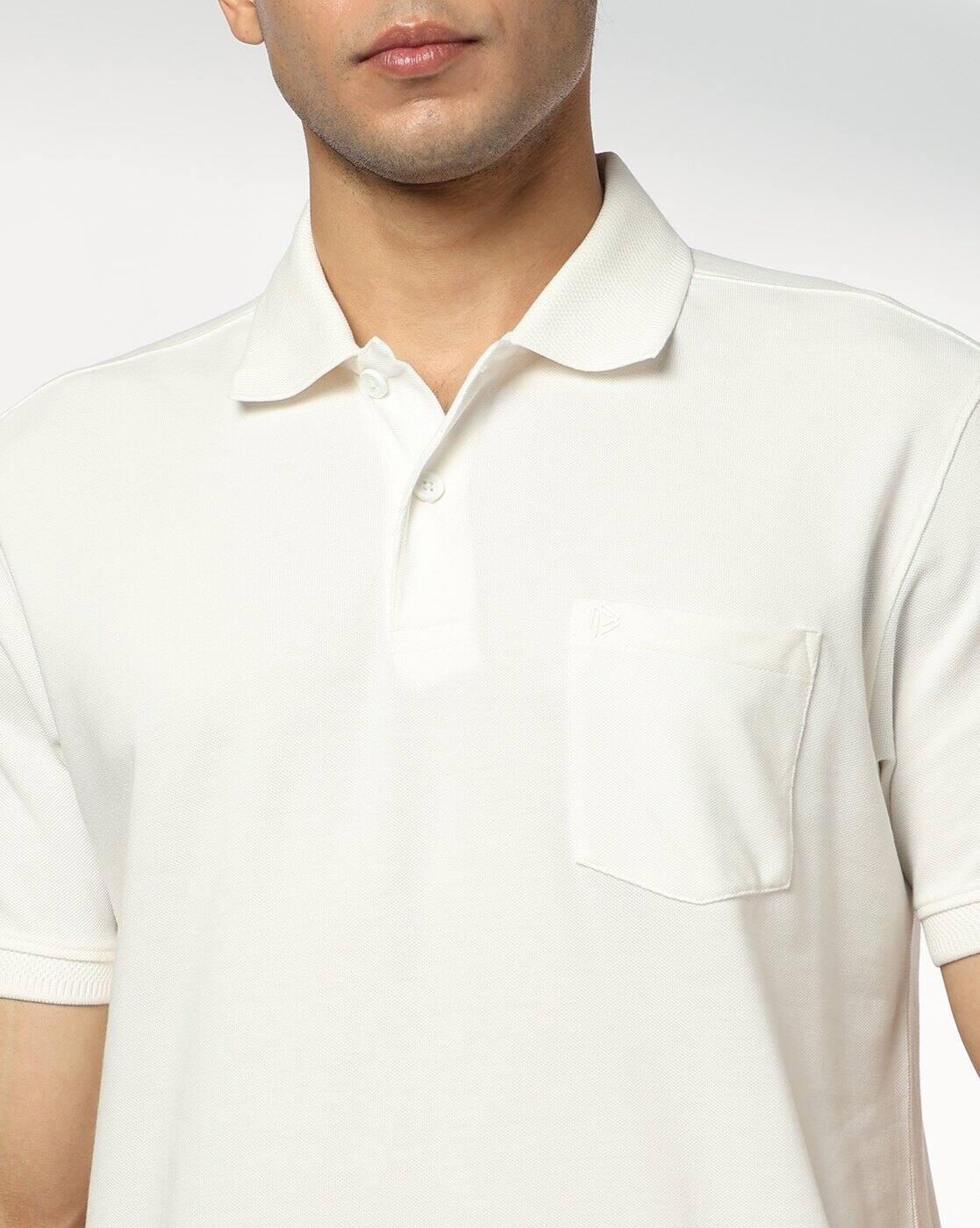 John Players | Men Slim Fit Polo T-Shirt with Patch Pocket|3