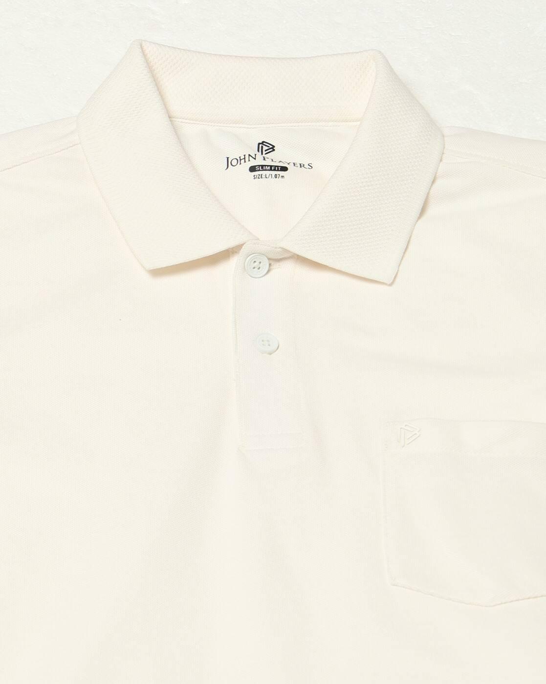 John Players | Men Slim Fit Polo T-Shirt with Patch Pocket|4