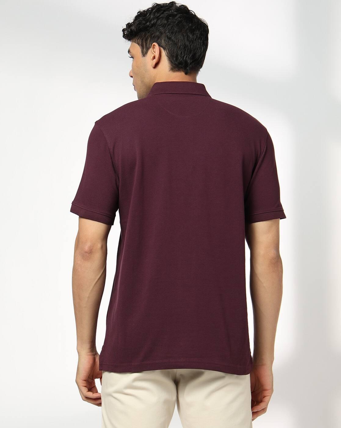 John Players | Men Slim Fit Polo T-Shirt with Patch Pocket|2