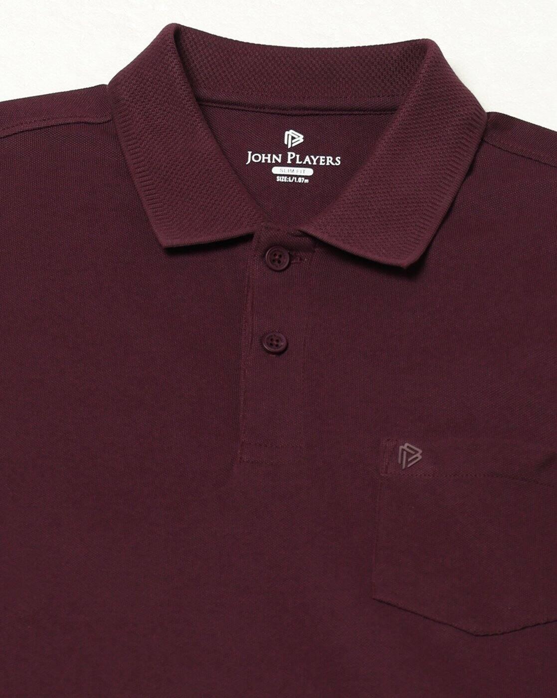 John Players | Men Slim Fit Polo T-Shirt with Patch Pocket|4