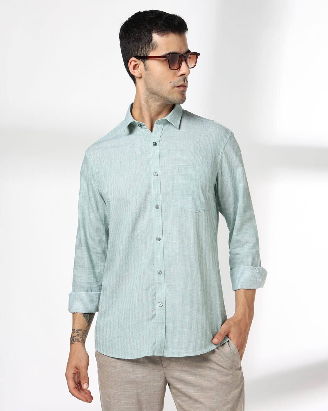 Men Cotton Slim Fit Casual Shirt
