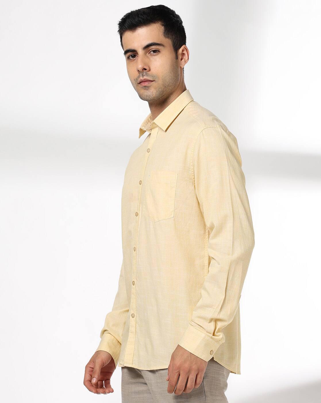 John Players | Men Cotton Slim Fit Casual Shirt|1