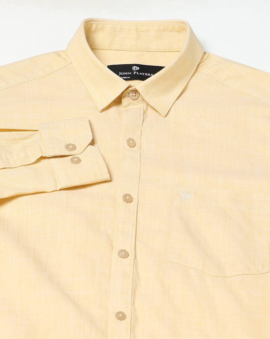 John Players | Men Cotton Slim Fit Casual Shirt|5