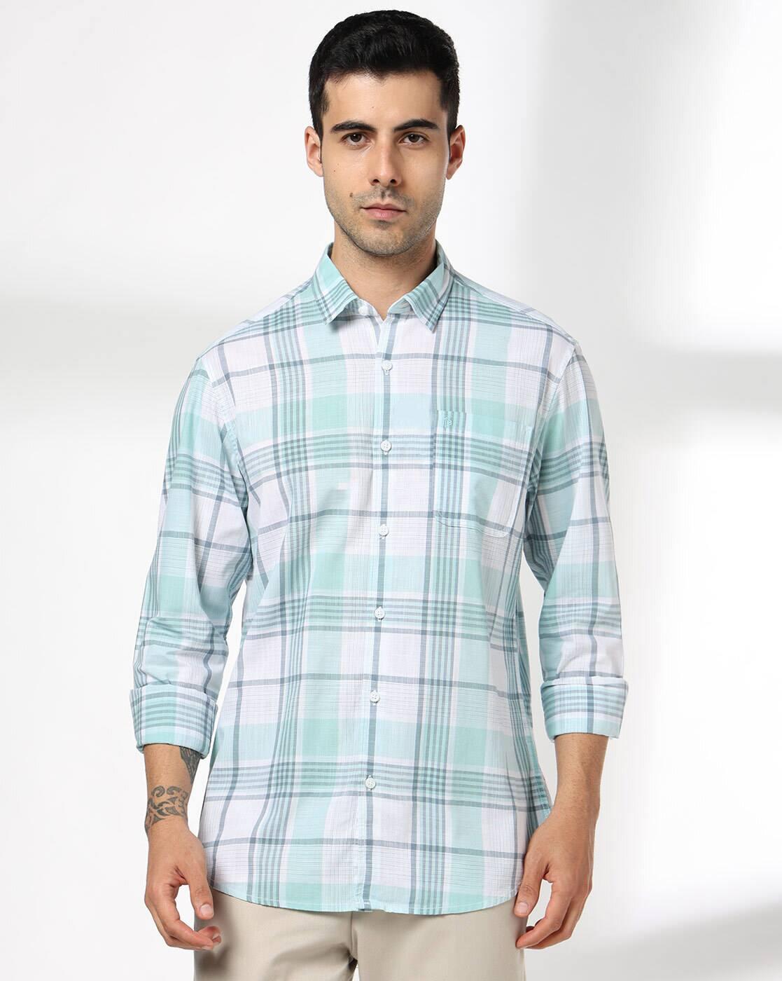 John Players | Men Checkered Slim Fit Casual Shirt|4