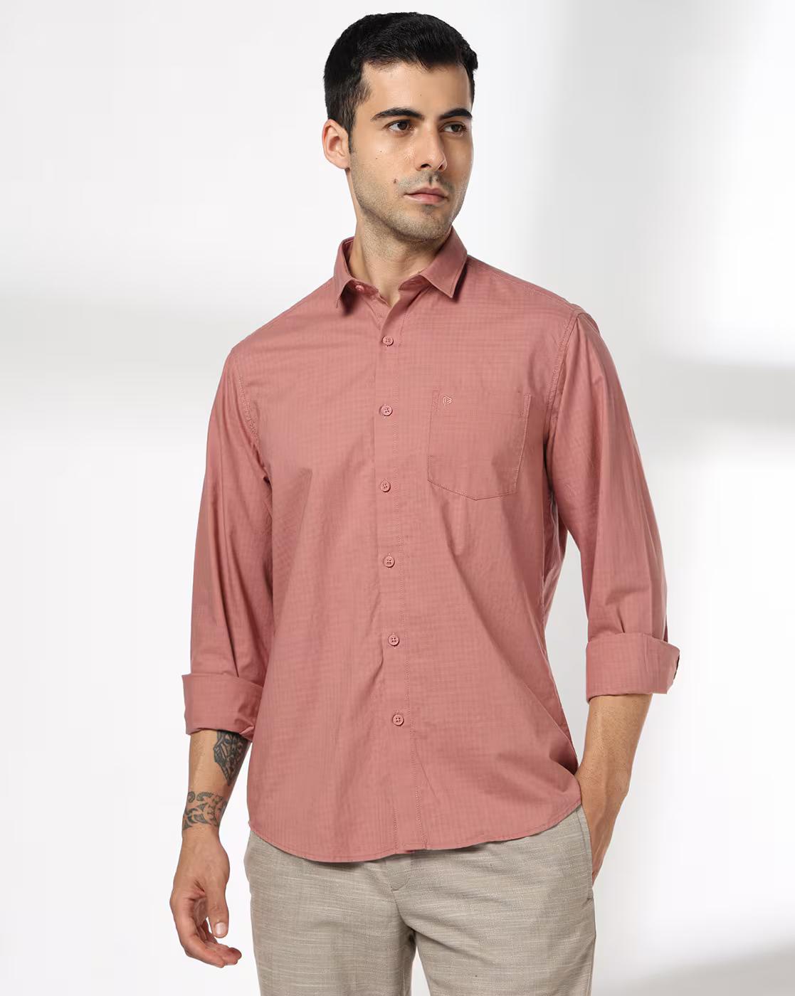 John Players | Men Slim Fit Casual Shirt|0