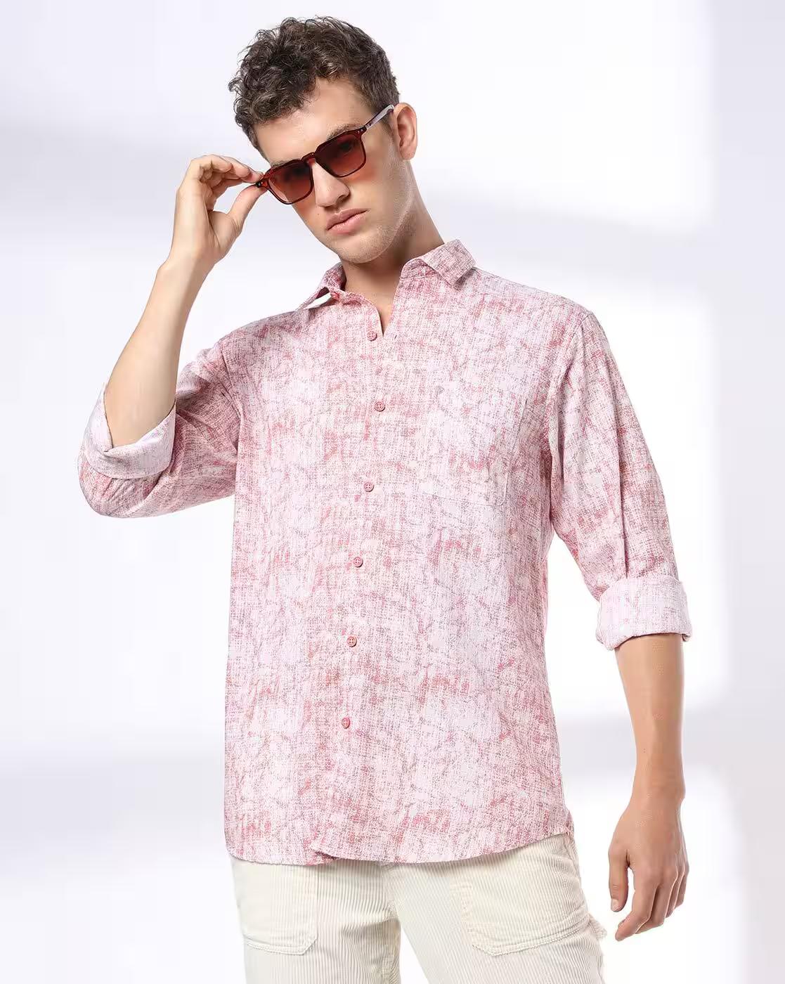 John Players | Men Cotton Slim Fit Casual Shirt|0
