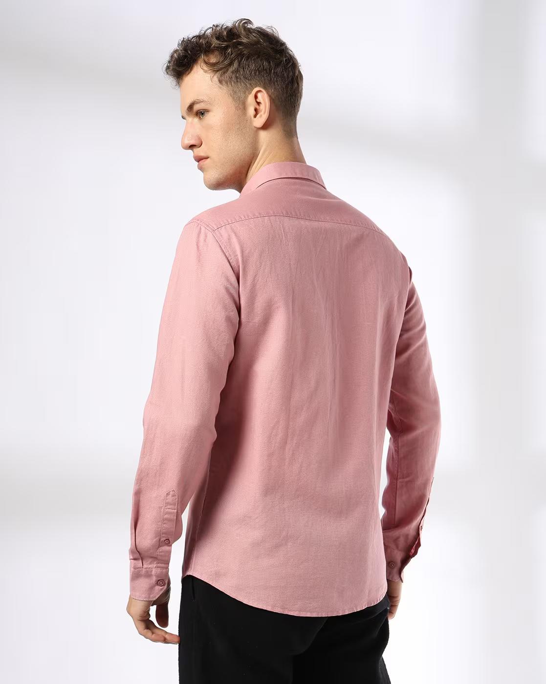 John Players | Men Slim Fit Cotton Linen Casual Shirt|2