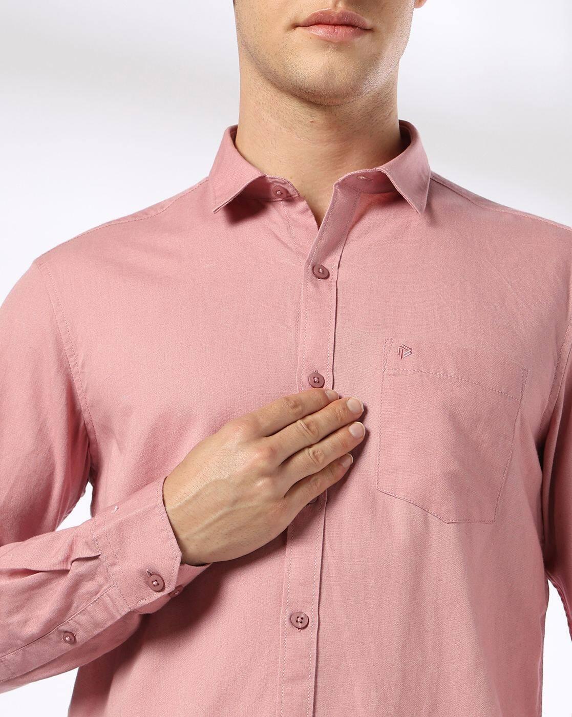 John Players | Men Slim Fit Cotton Linen Casual Shirt|4