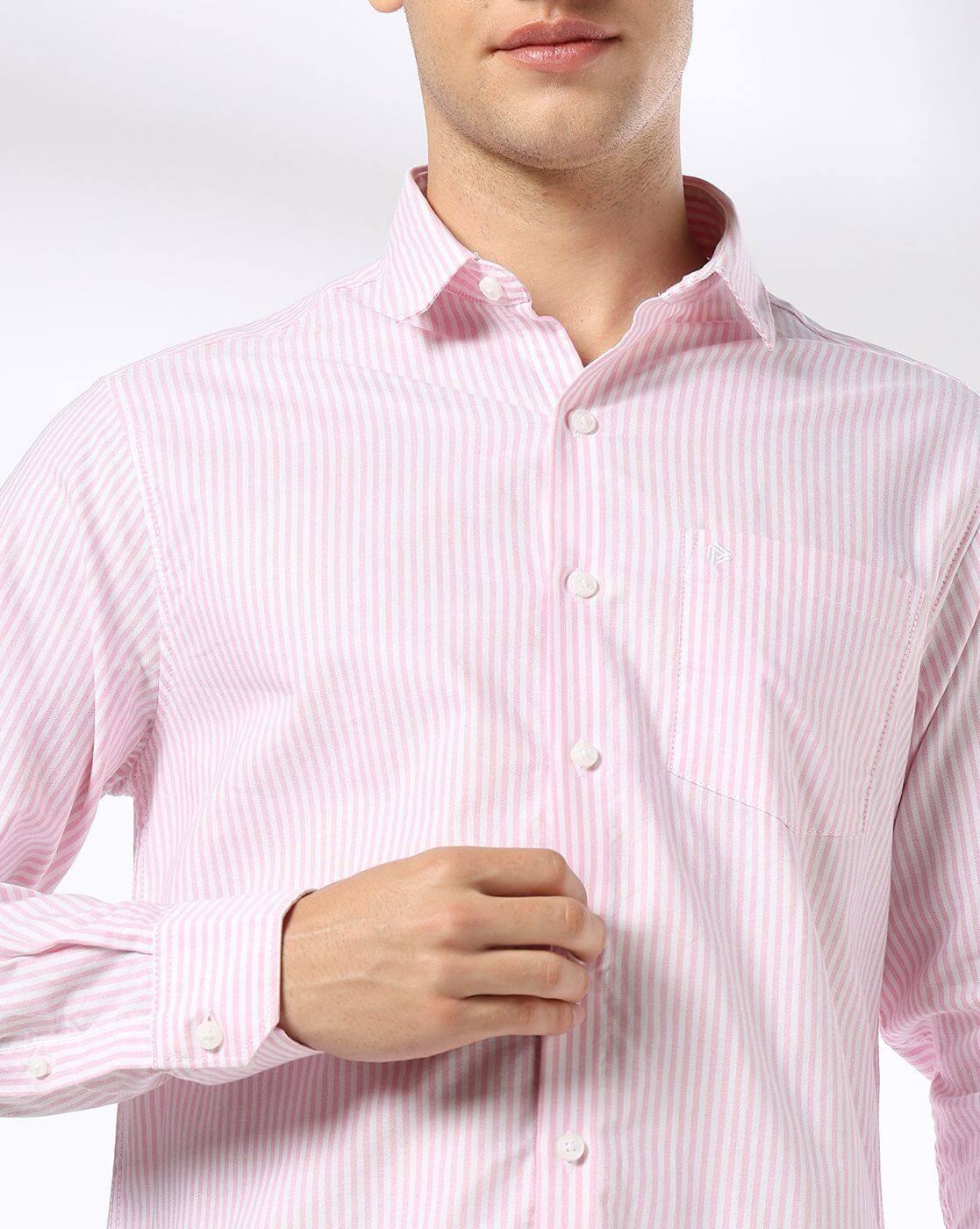 John Players | Men Striped Slim Fit Casual Shirt|4