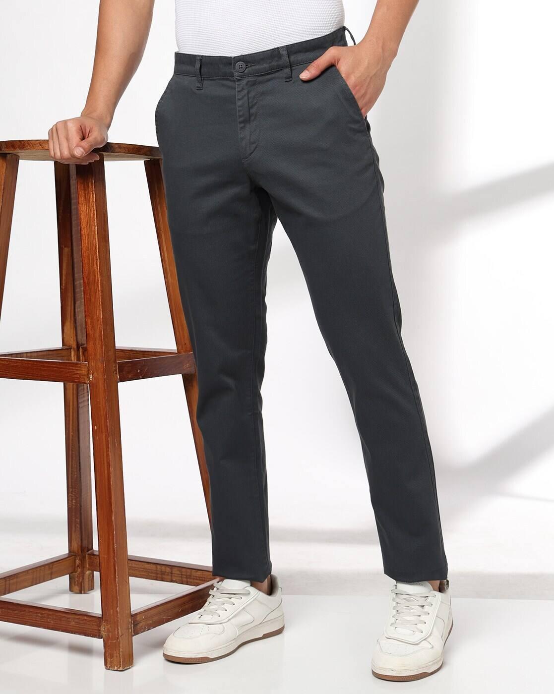 John Players | Men Slim Fit Mid-Rise Chinos|0
