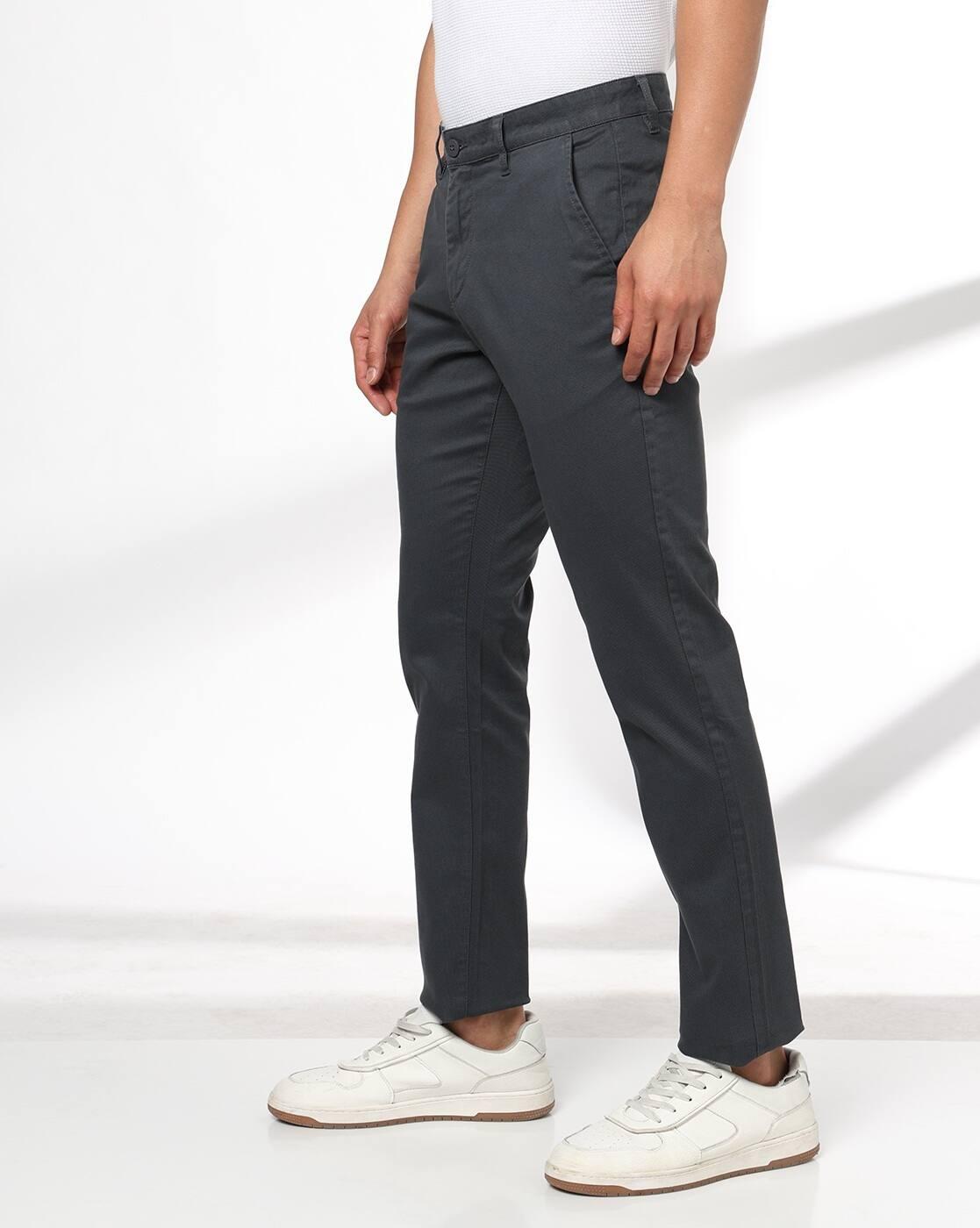John Players | Men Slim Fit Mid-Rise Chinos|1