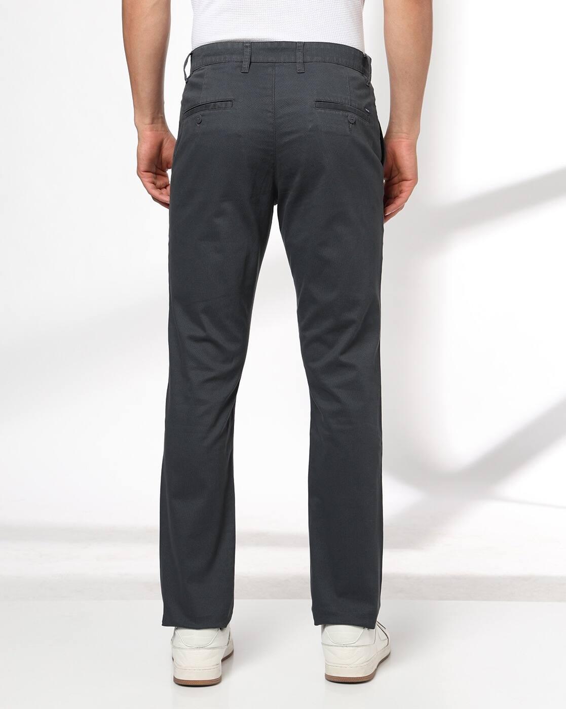 John Players | Men Slim Fit Mid-Rise Chinos|2
