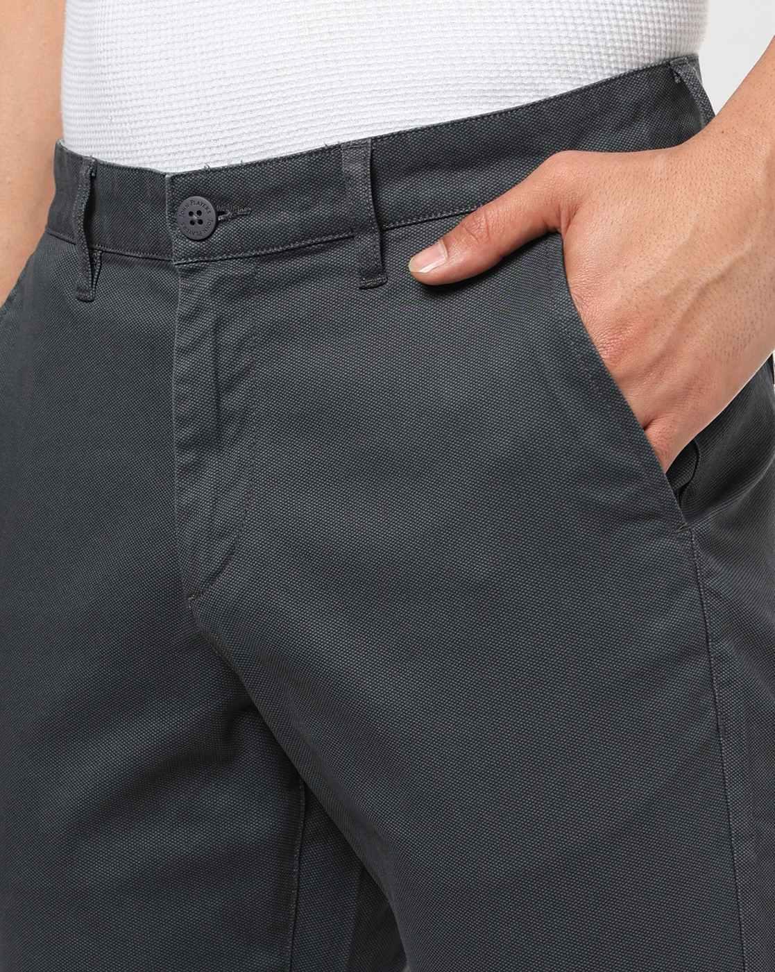 John Players | Men Slim Fit Mid-Rise Chinos|3