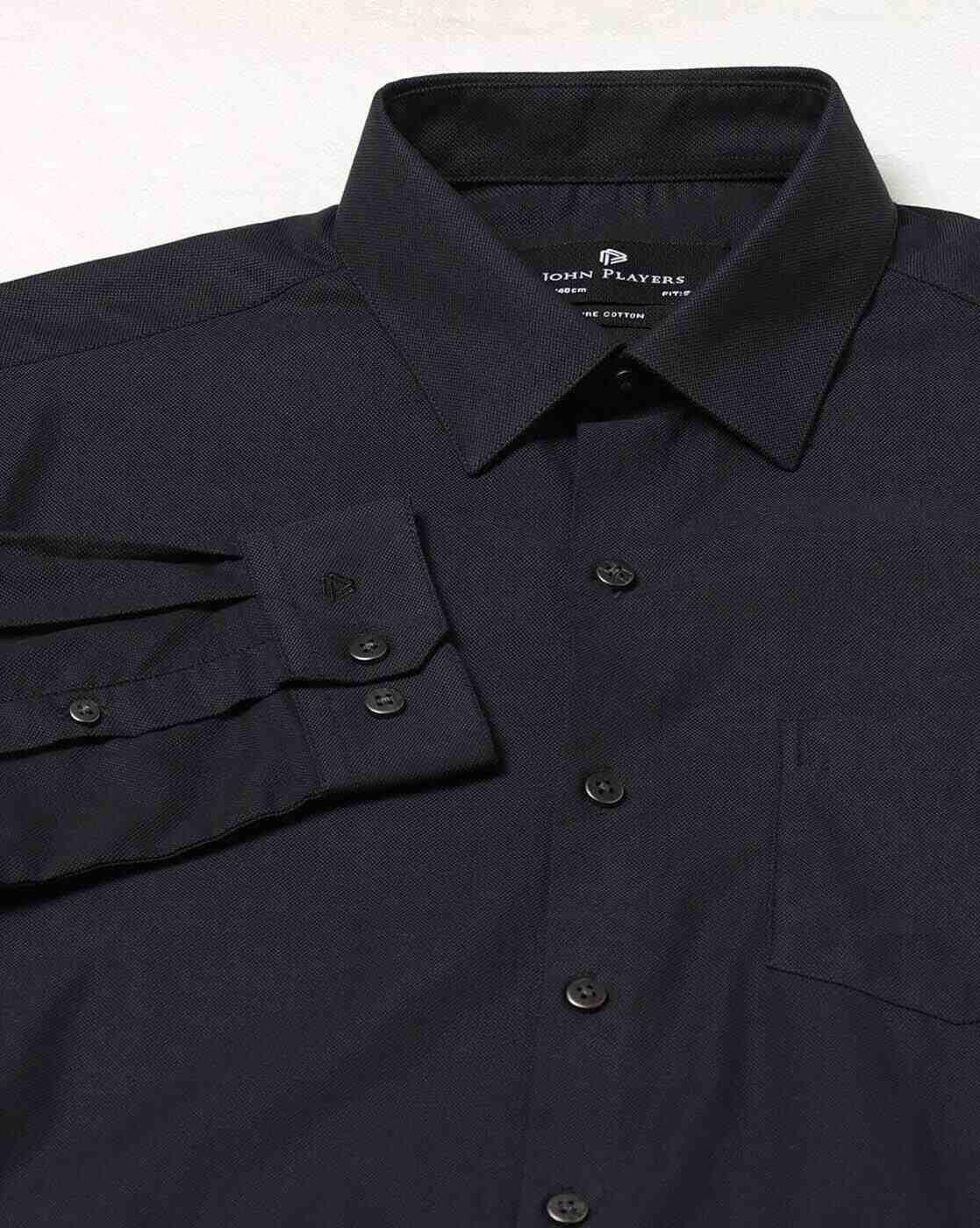 John Players | Men Slim Fit Cotton Shirt with Patch Pocket|5