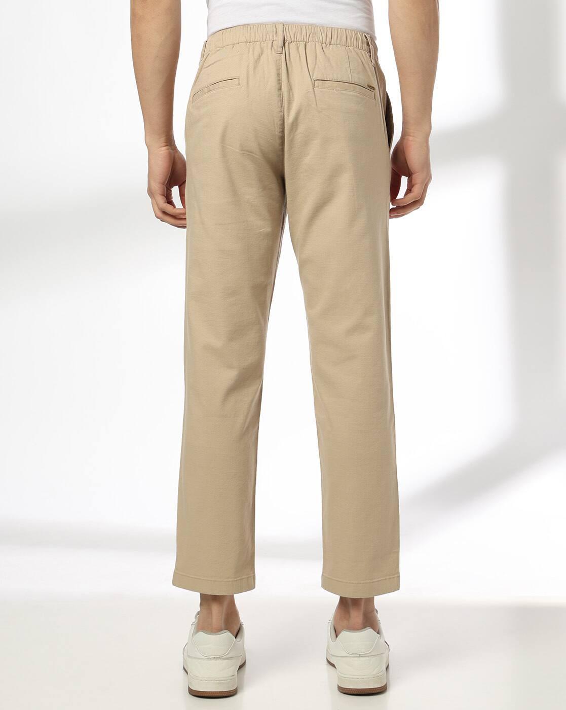 John Players | Men Relaxed Fit Pleated Chinos|2