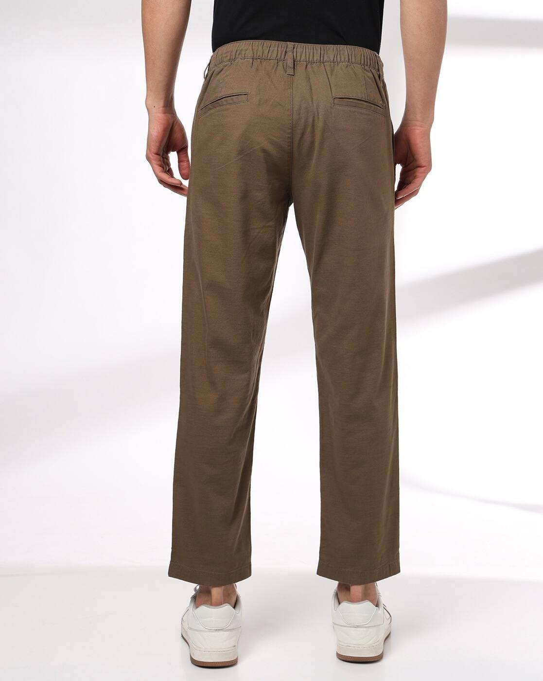 John Players | Men Comfort Fit Pleated Chinos|2