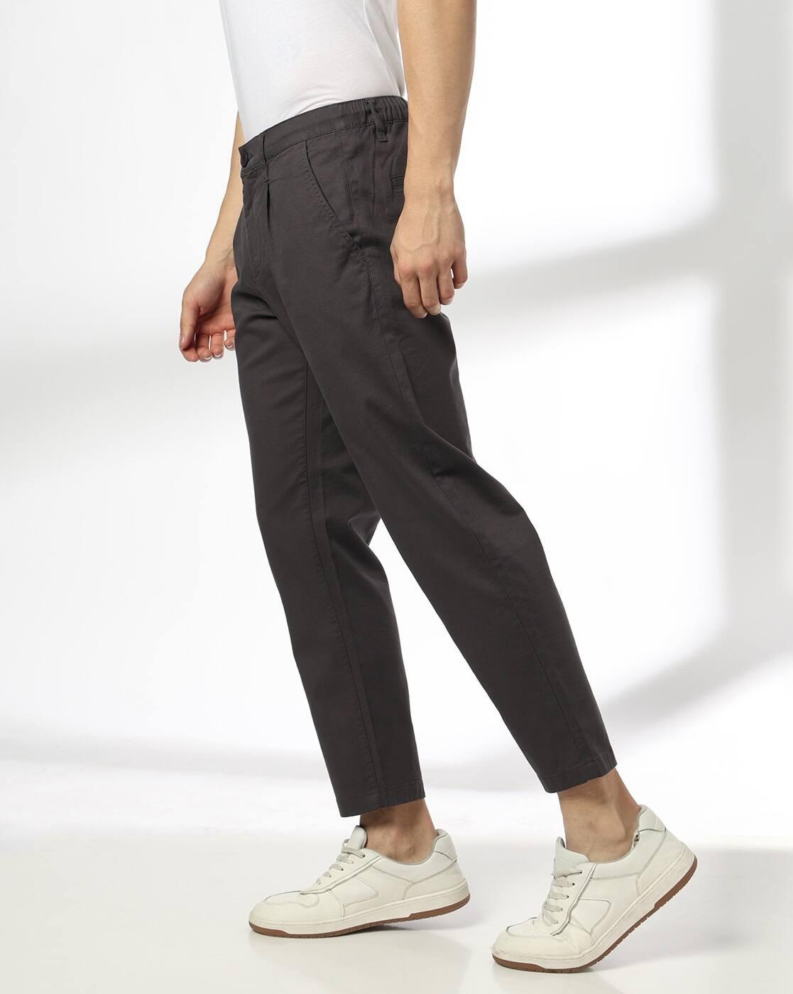 John Players | Men Comfort Fit Pleated Chinos|1
