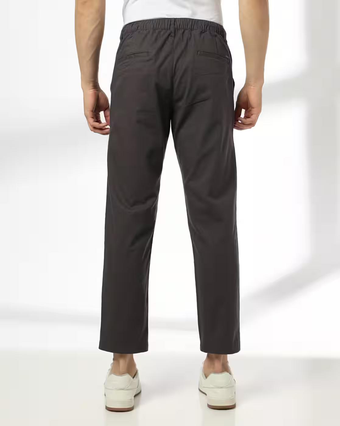 John Players | Men Comfort Fit Pleated Chinos|2